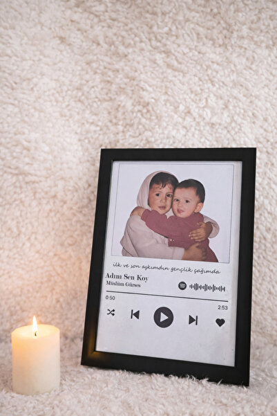 incdesign Kişiye Özel Müzik Çalar Çocukluk Fotoğrafı Birleştirme Tablosu - Ge...