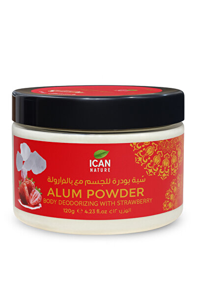 Ican London Natural Alum Powder with Strawberry Extract 120g – Multipurpose B...