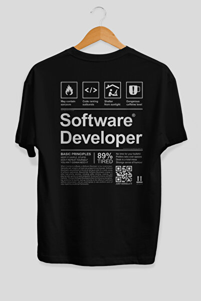 Ankhises Softverski programer, velika crna majica sa štampanjem na leđima, 10...