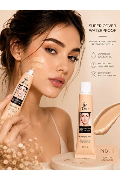 VitaMood Yaşam Blera BB Foundation No. 1 Light Beige Super Covering Waterproo...