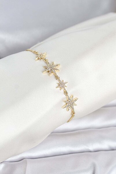 Inure Jewelry سوار نسائي من النحاس الذهبي اللون مرصع بحجر الزركون موديل بول س...