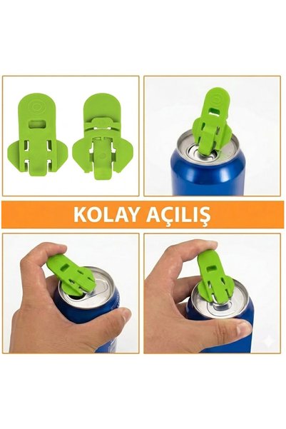nelerbulurum Box of 5 Beverage Protector Caps and Openers – Hygienic Device for Cola, Soda, Energy Drinks