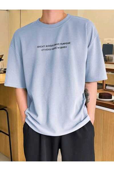 JENOLAN Men's Great Minds Have Purpose Printed T-Shirt New Season Oversize Lo...