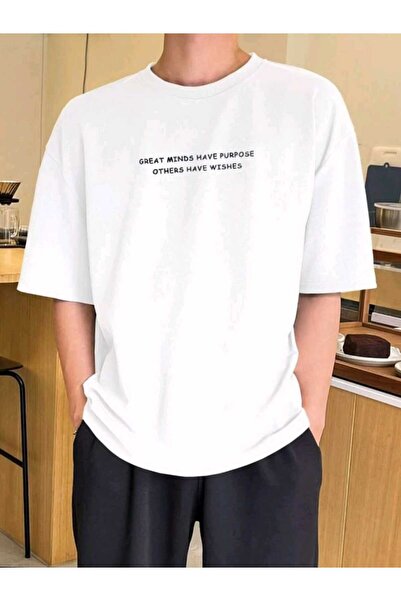 JENOLAN Tricou cu imprimeu pentru bărbați Great Minds Have Purpose, sezon nou...