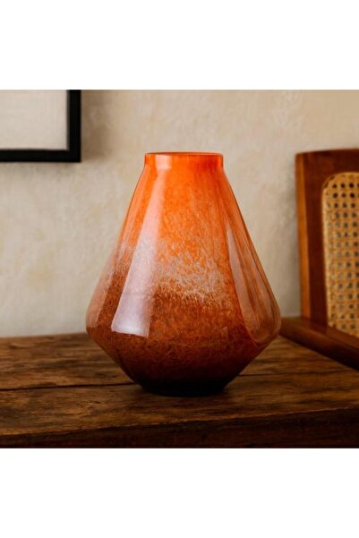 Generic Warm Amber Gradient Glass Vase