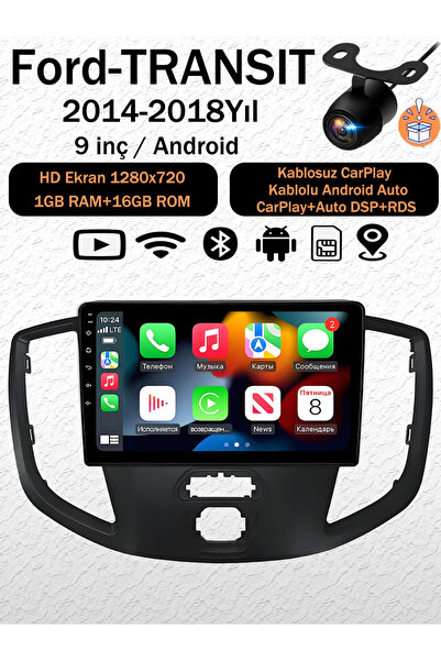 CONION Ford Transit 2014-2018 B1 Android Navigasyon Multimedya Tesla Ekran Ka...