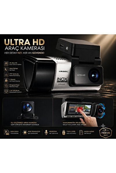 Sovdex inox araç kamerası Ultra HD Kamera | Kristal Netlikte Görüntü | Her An...