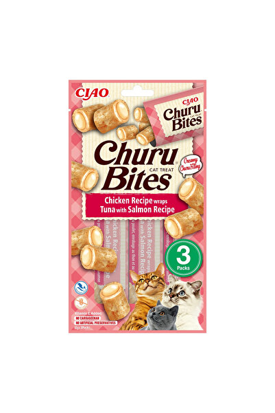 Inaba Ciao Churu Bites Recompense pentru pisici Pui, Ton și Somon 3x10 g