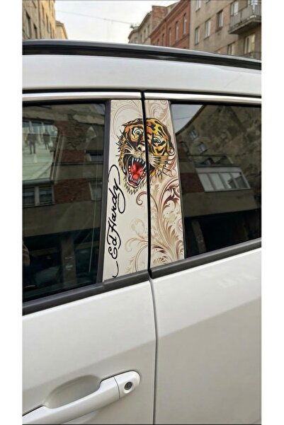 NET REKLAM Özel Tasarım Ed Hardy Tiger Serisi Kapı Direği Folyo Kaplama 25 x ...