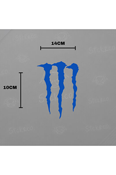 STCKRCO Monster Energy Monster Claw Sticker Label for Motor-Car-Helmet 2Pcs