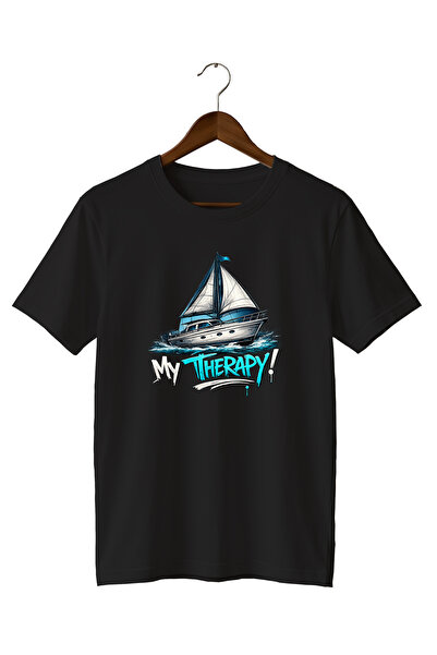 remonz تي شيرت مطبوع عليه Sailing and Sea My Therapy Street Style مصنوع من ال...