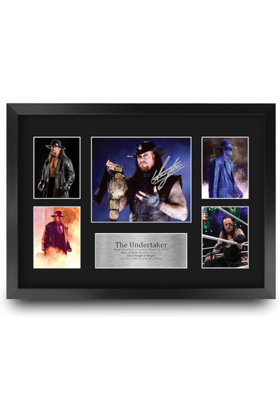 HWC Trading The Undertaker Wrestling 16 x 12 inch (A3) Printed Gifts Signed A...