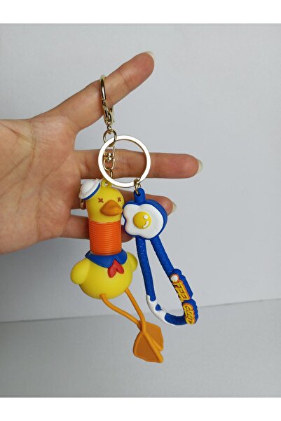 JUST WOMAN Duck Figured Silicone Keychain Bag Charm with Extended Neck