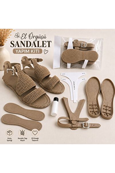 DH Tuhafiye KENDİN YAP EL ÖRGÜ SANDALET KİTİ