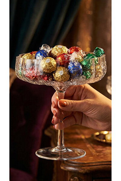 NAHR Luxury Glass Dessert Display Tray Elevated Chocolate Tray |   Diameter 2...