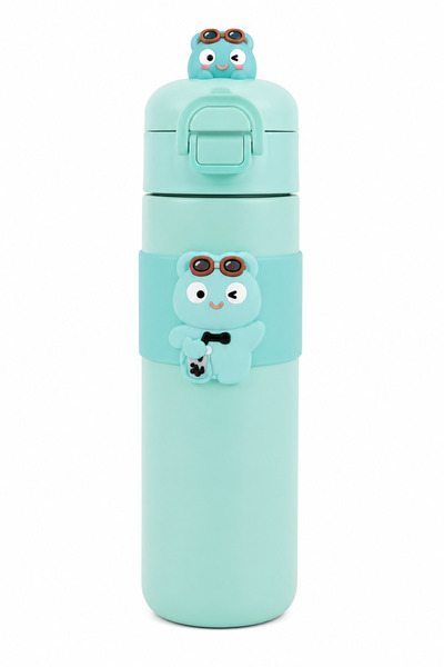 Noki Kids Çift Ağızlı Çelik Matara 500 ml Su Yeşili