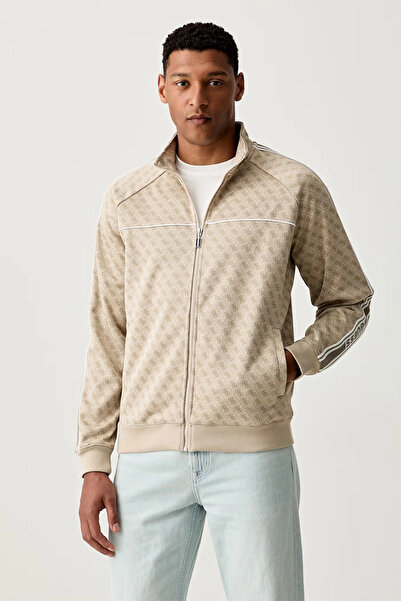 Guess Parimo Men's Multi-Colored Sweatshirt with High Collar and Full Zipper ...