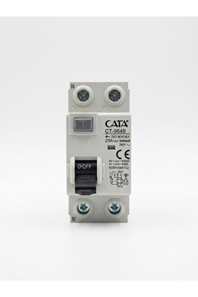 Cata CT 9649 2X25A 300mA 6kA Monofaze Kaçak Akım Rölesi