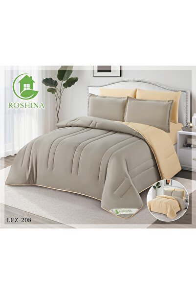 ROSHAN Hotel Plain Bedspread Summer Reversible - 6 Pieces