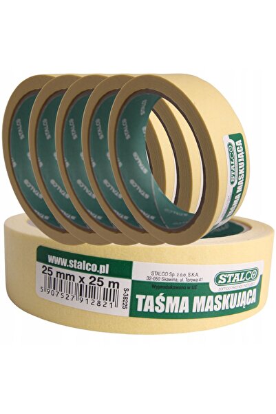 Mardil Set de 5 benzi de mascare din hârtie, 25mm x 25m, Protecție pentru vopsit