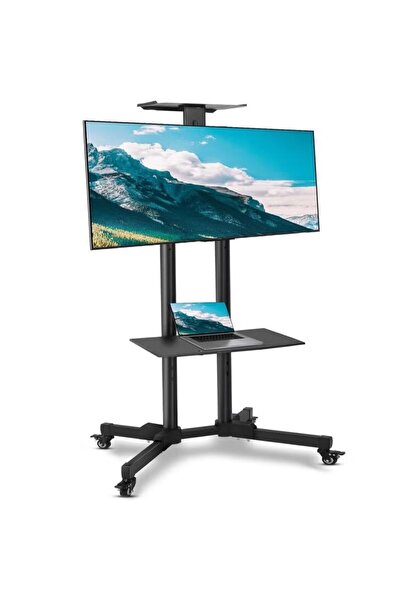 YuTai Mobile Floor-Standing TV Stand with Tray and Casters