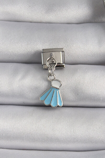 OGHAMAY 316L Steel Silver Color Blue Color Hanging Dress Model Nomination Charm