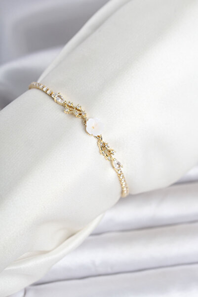 OGHAMAY Brass Gold Color Flower Model Waterway Women's Bracelet