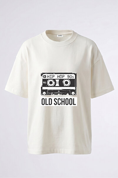 Anetos Hip hop dizajn iz 90-ih, pamučna bela majica sa zadnjim printom, oversize
