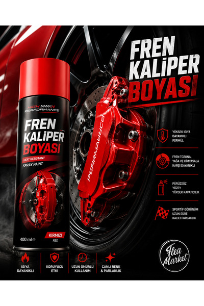 izmir Bitpazarı Premium Fren Kaliper Sprey Boyası - KIRMIZI - Isıya dayanıklı