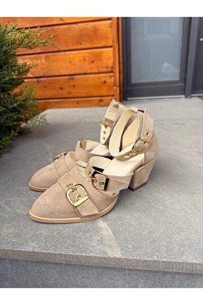 Miarma Designs Pantofi piele naturala întoarsă crem
