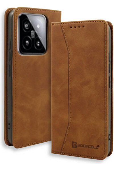 OEM Book Synthetic Leather / Leather Brown (Xiaomi 14 Pro) Code: BB-00037