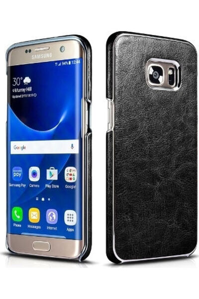 Other Xoomz Xoomz Θήκη Πλάτης από Συνθετικό Δέρμα Μαύρο (Galaxy S7 Edge)