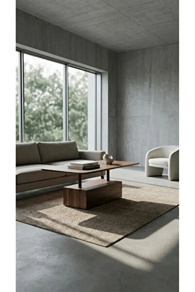 BUBBA HOME Modern Trio Orta Sehpa Tesbih Ceviz % 100 MDF