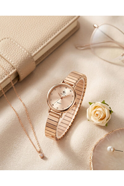 DNZ Watch Store Minimal Yaylı Kordonlu Retro Kadın Kol Saati