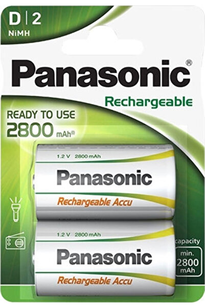 PANASONIC Έτοιμη προς χρήση Επαναφορτιζόμενη Μπαταρία D Ni-MH 2800mAh 1.2V 2 ...