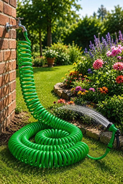 Vovikon 20 Metre 7 Fonksiyon Başlıklı Spiral Hortum