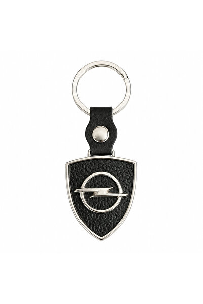 Baghes Breloc auto din piele metalică cu logo Opel, dimensiune 9cm x 3.5cm, a...