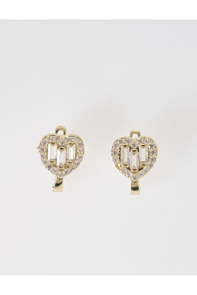 Kayra Heart Figured Earrings Gold