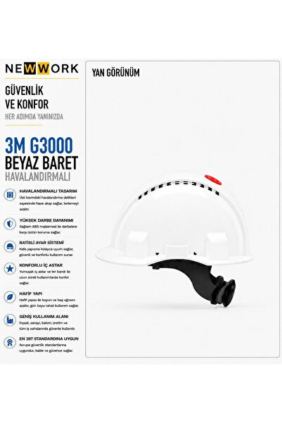 3M G3000 BEYAZ BARET