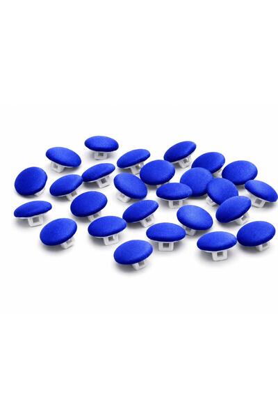 Saturn Nasturi Îmbracati în Satin Albastru 11,5 mm – Set 100 Bucăți pentru Ha...