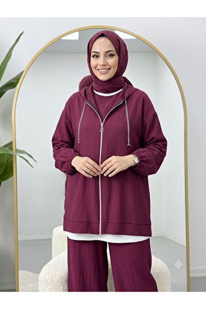 YILMAZBARMAZ Double Suit with Stone-Capped Jacket and Jacquard Trousers