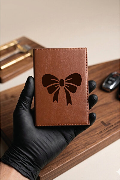 Yalıgraf Reklam Tabela Bow Ribbon Brown Tan Leather Stitched Vehicle License ...