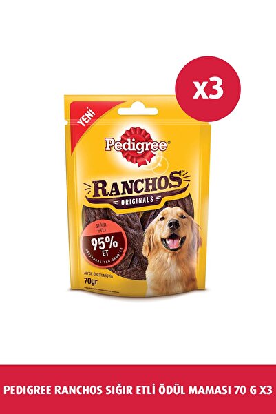 Pedigree RANCHOS SIĞIR ETLİ ÖDÜL MAMASI 70 G 3X