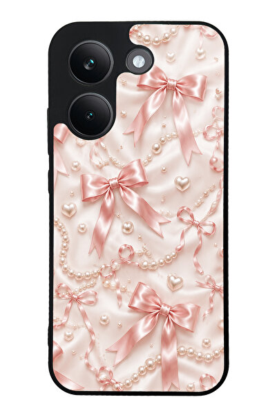 Spoyi Xiaomi Poco X8 Pro Blush Pearl Bow Tasarımlı Glossy Telefon Kılıfı