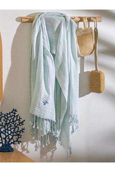 LC Waikiki Rmz Gi̇yi̇m Farki̇yla Tasseled Cotton Peshtamal Towel 80X160 cm