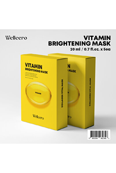 wellecero VITAMIN BRIGHTENING MASK 20 ml / 0.7 fl.oz. x 5 ea