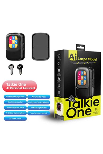 beemen Talkie One AI Large Model Akıllı Kulaklık ve Dokunmatik Ekranlı Şarj Kutusu – Çeviri, Hoparlör, Sesli Asistan, Bluetooth 6.0
