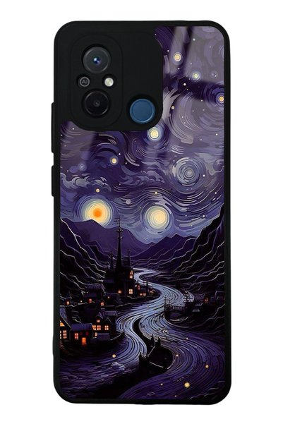 Spoyi حافظة هاتف Xiaomi Redmi 12C بتصميم Vortex of Night لامعة