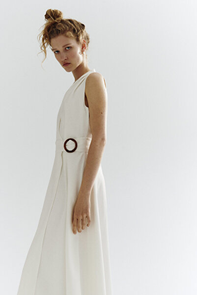 H&M Keten Karışımlı Anvelop Elbise