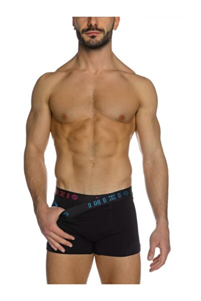 inizio Ανδρικό Μαύρο Βαμβακερό Boxer 2 Pack